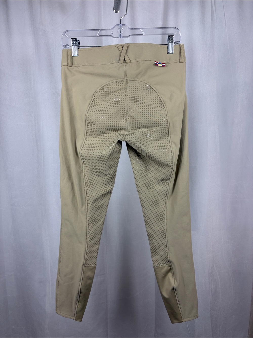 Horze Women’s Silicone Full Seat Equestrian Riding Breeches in Beige/Tan. - Picture 3 of 9